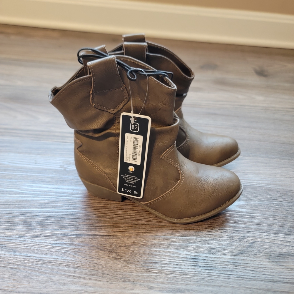 Charles Albert Kids Wedge Boots - Taupe Brown